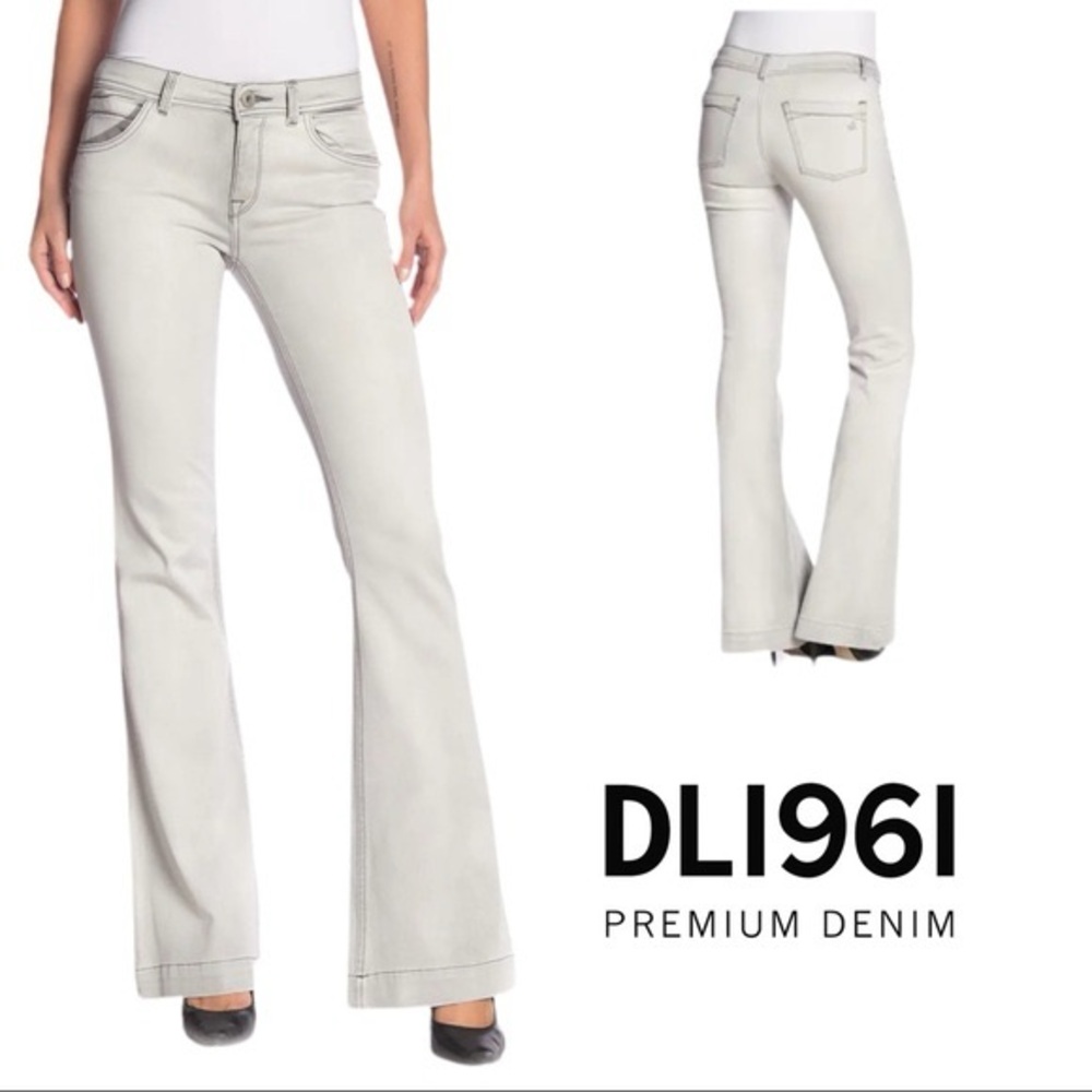 DL1961 (Nordstrom) Women's Light Gray Flare Jeans
